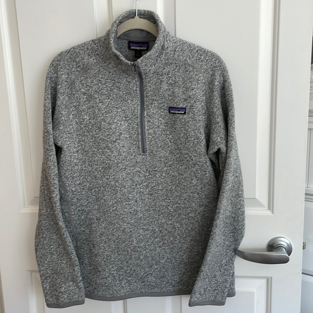 Patagonia gray fleece jacket, size large